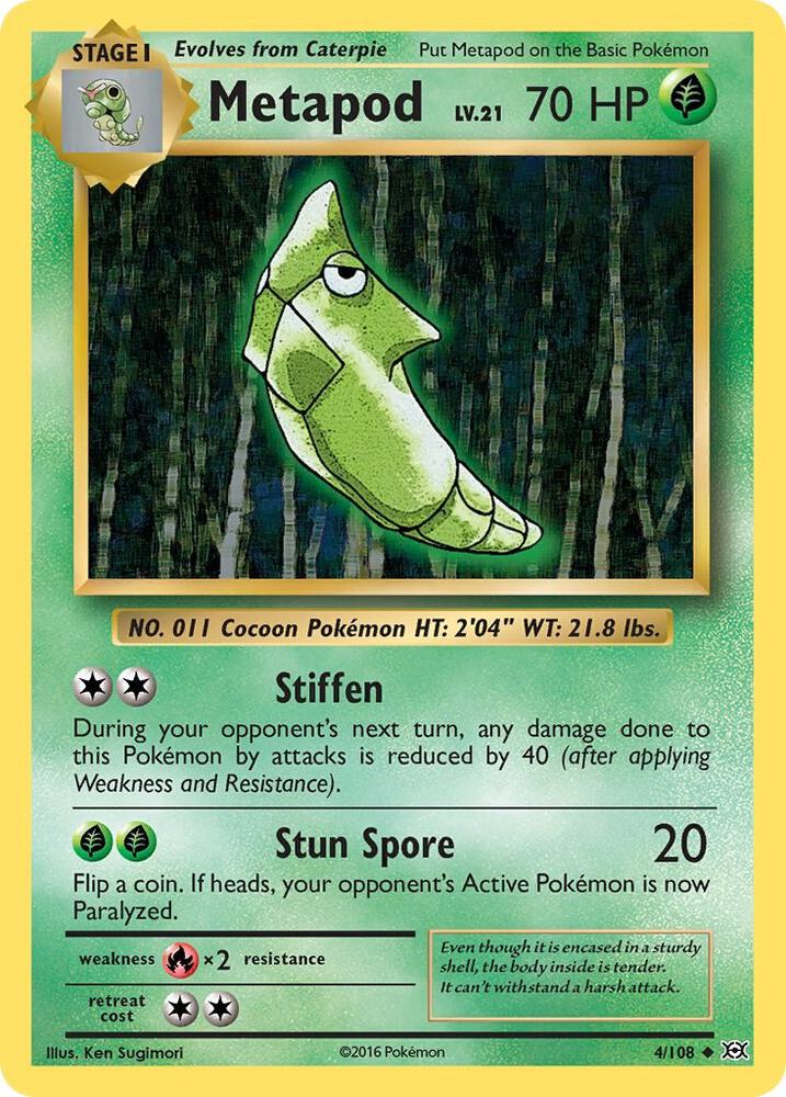 Metapod 4/108 card from XY - Evolutions