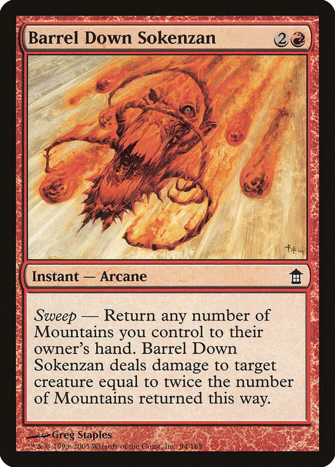 Barrel Down Sokenzan 94 card from Saviors of Kamigawa