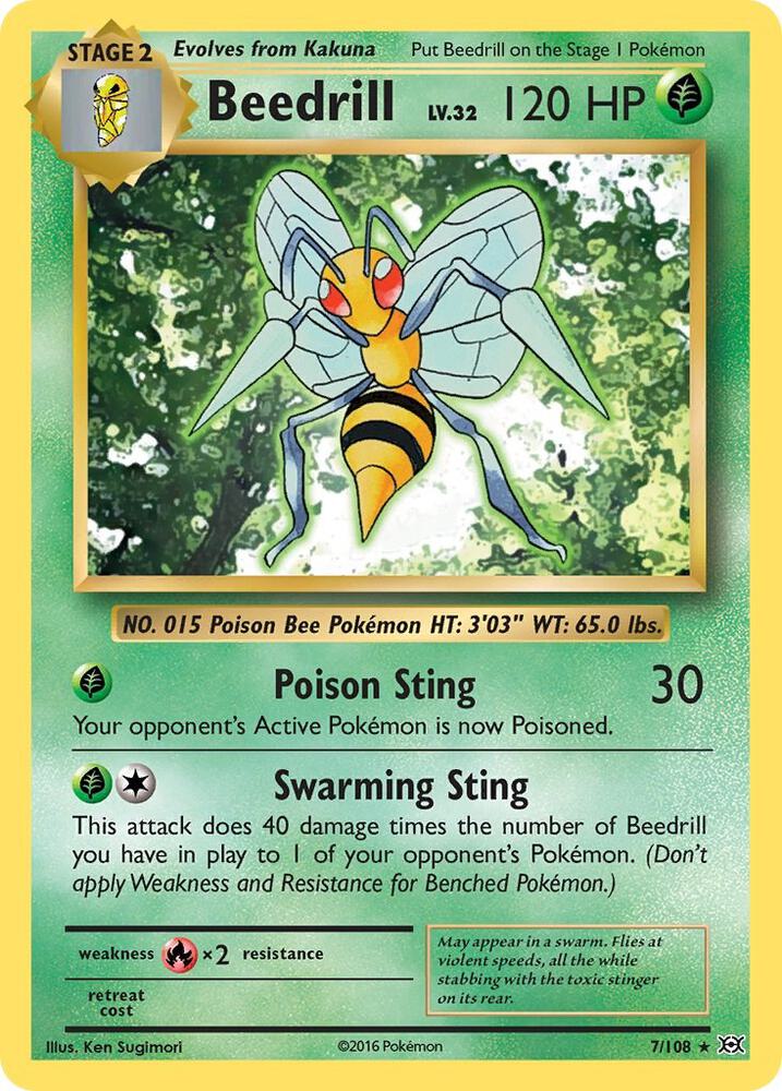 Beedrill 7/108 card from XY - Evolutions