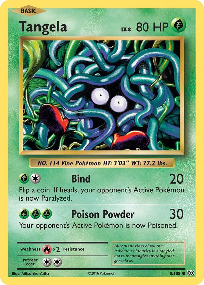 Tangela 8/108 card from XY - Evolutions