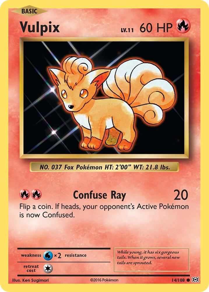 Vulpix 14/108 card from XY - Evolutions