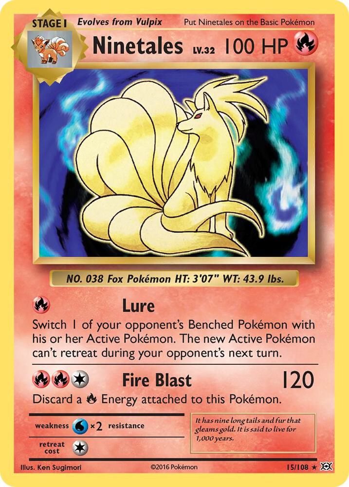 Ninetales 15/108 card from XY - Evolutions