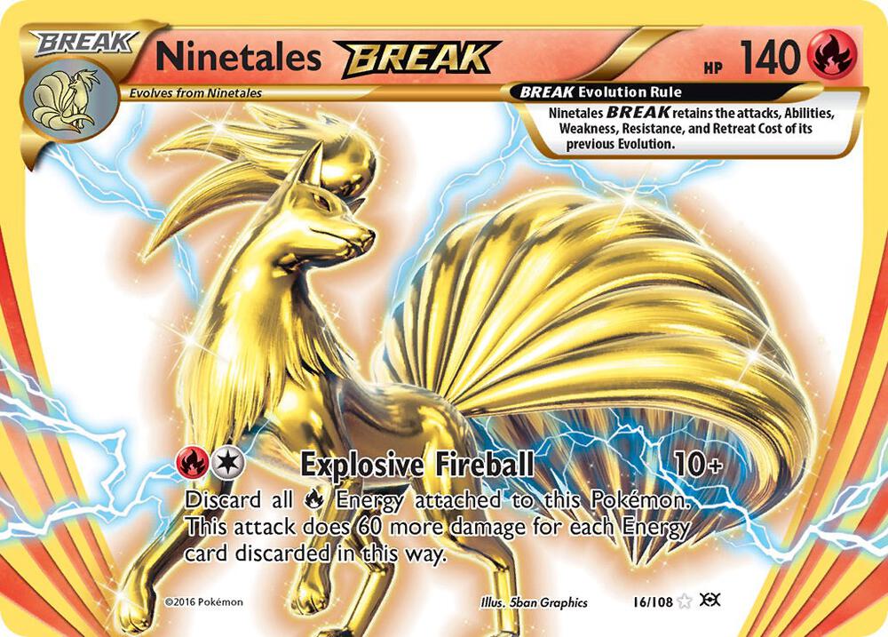Ninetales BREAK 16/108 card from XY - Evolutions