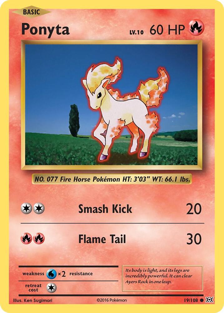 Ponyta 19/108 card from XY - Evolutions