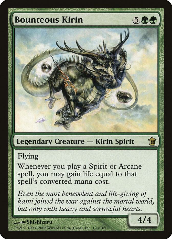 Bounteous Kirin 123 card from Saviors of Kamigawa