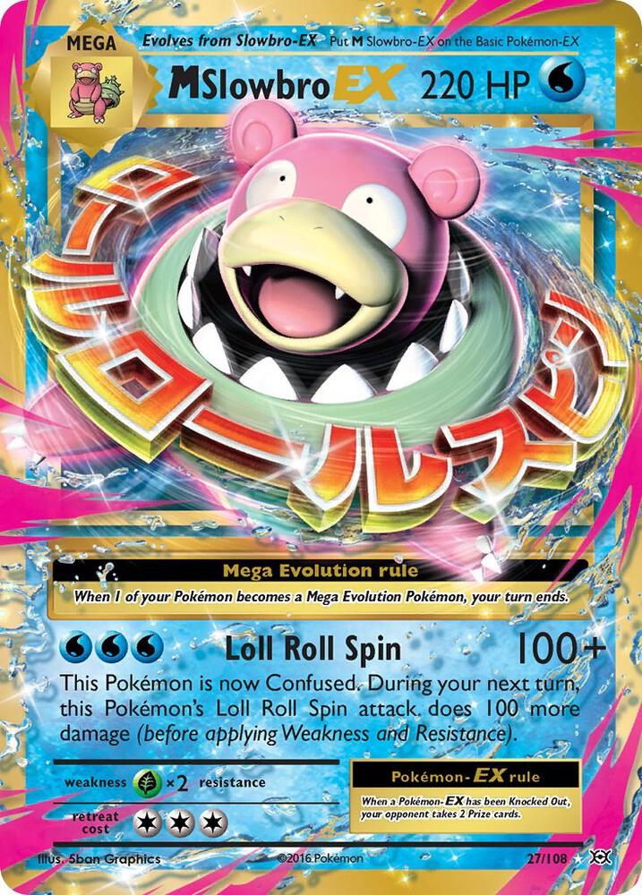 M Slowbro EX 27/108 card from XY - Evolutions