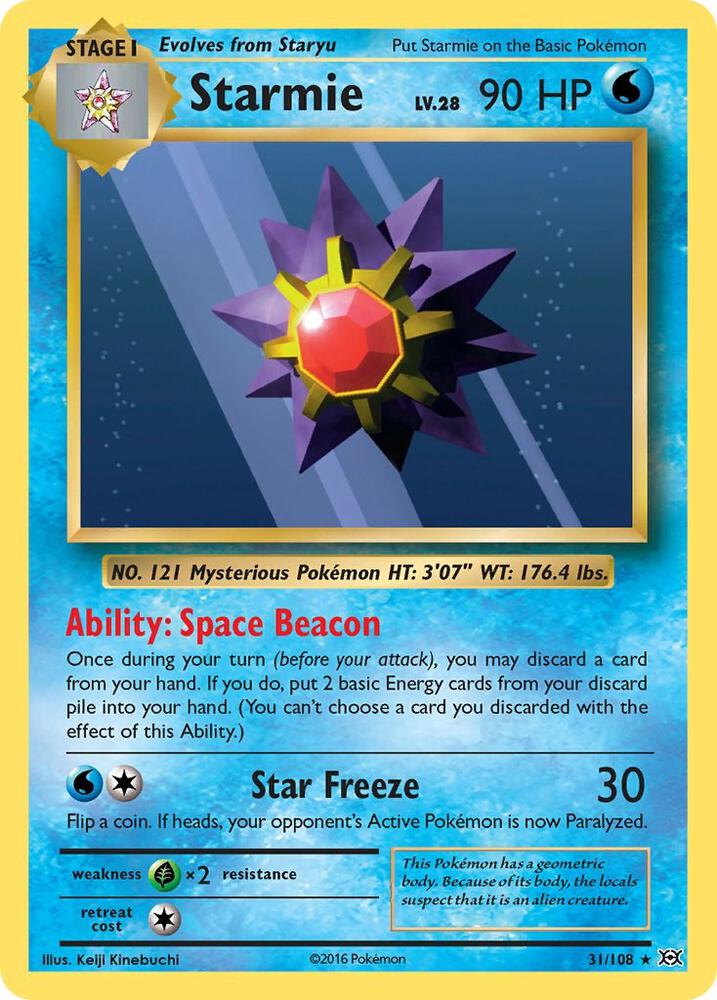 Starmie 31/108 card from XY - Evolutions