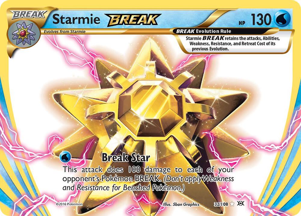 Starmie BREAK 32/108 card from XY - Evolutions
