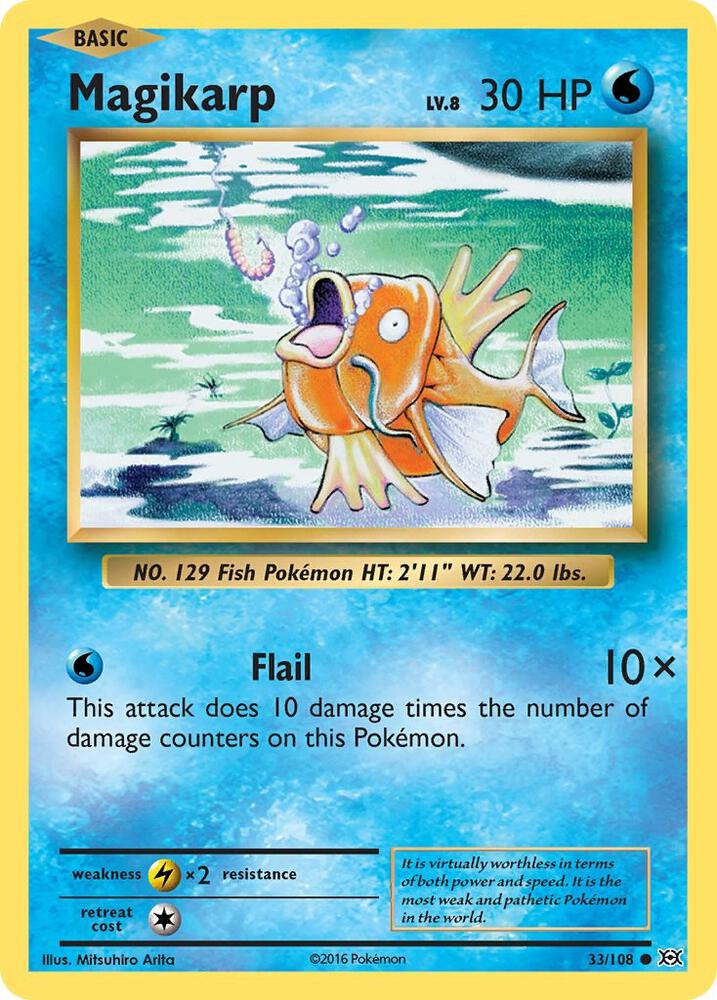 Magikarp 33/108 card from XY - Evolutions