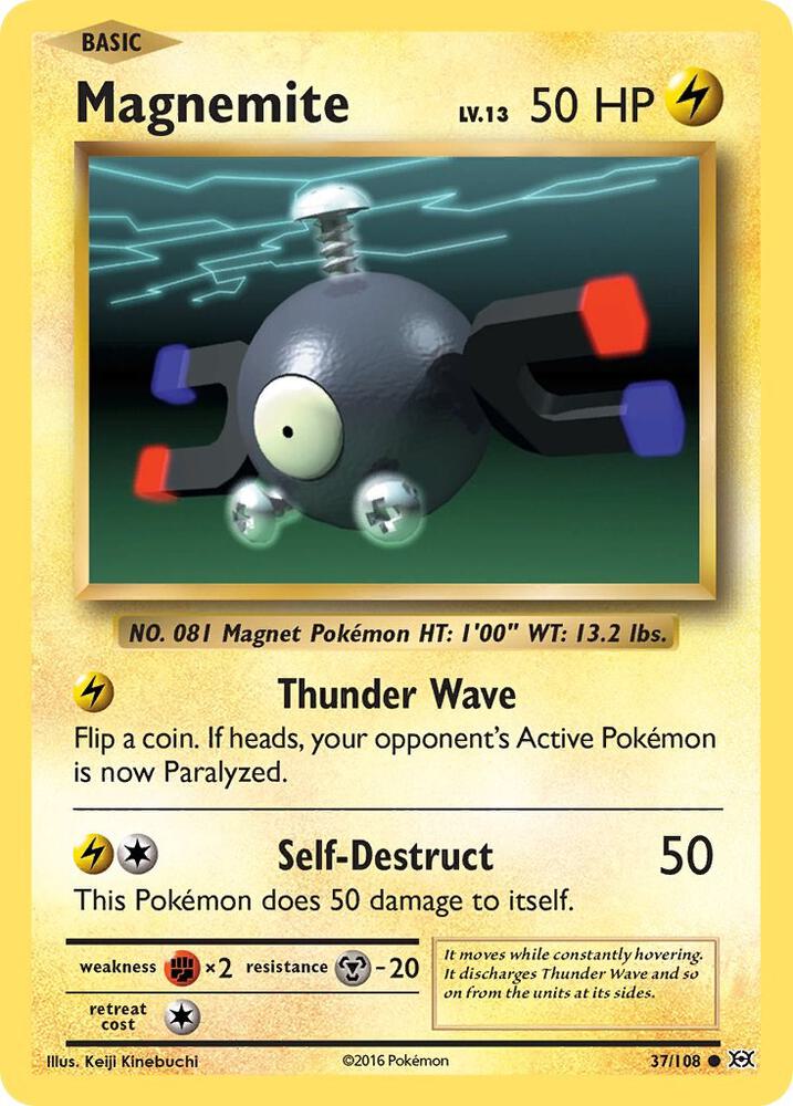 Magnemite 37/108 card from XY - Evolutions