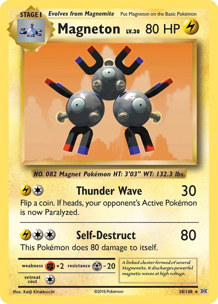 Magneton 38/108 card from XY - Evolutions