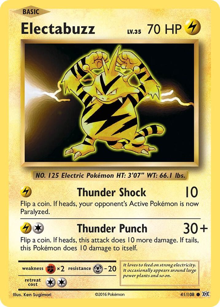 Electabuzz 41/108 card from XY - Evolutions