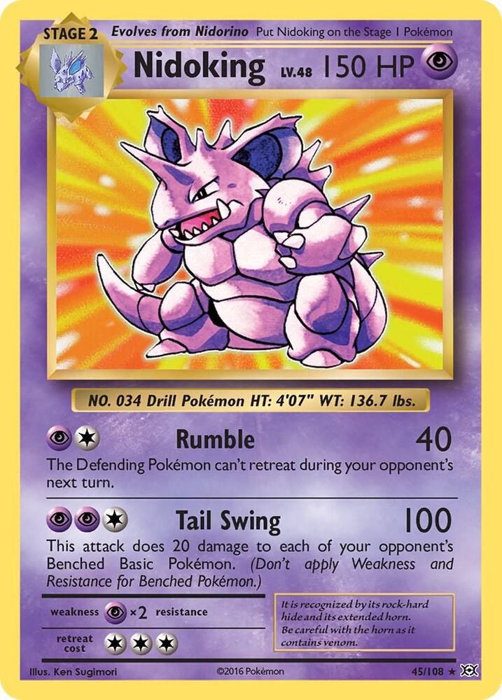 Nidoking 45/108 card from XY - Evolutions