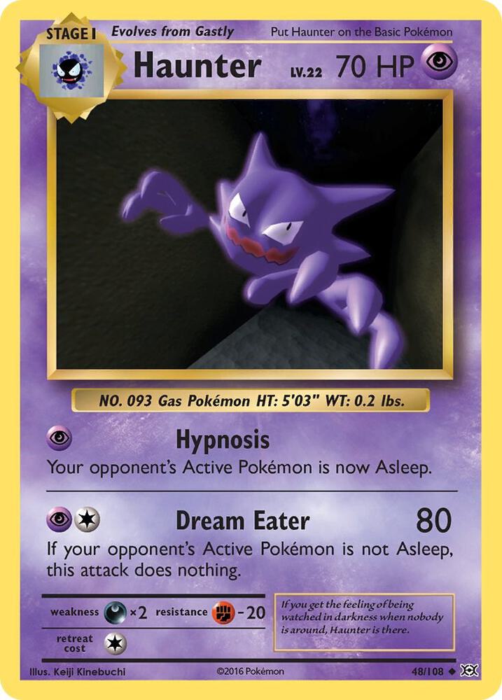Haunter 48/108 card from XY - Evolutions