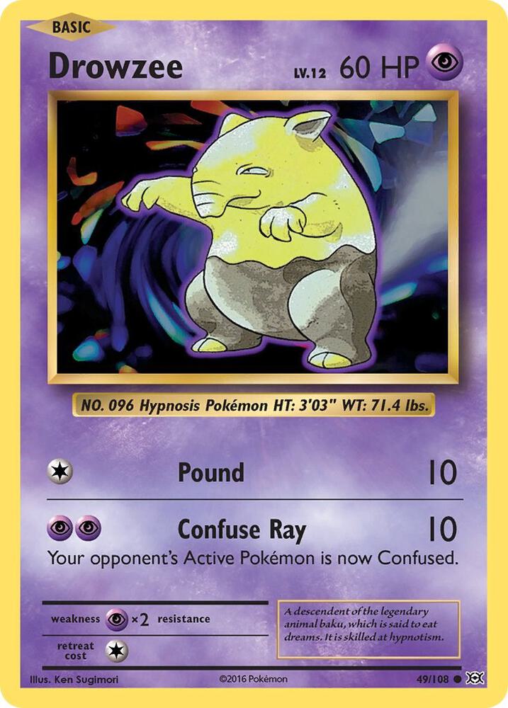 Drowzee 49/108 card from XY - Evolutions