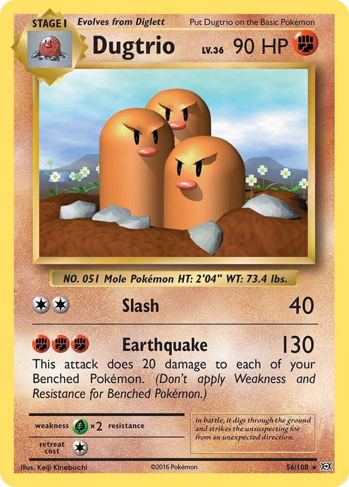 Dugtrio 56/108 card from XY - Evolutions