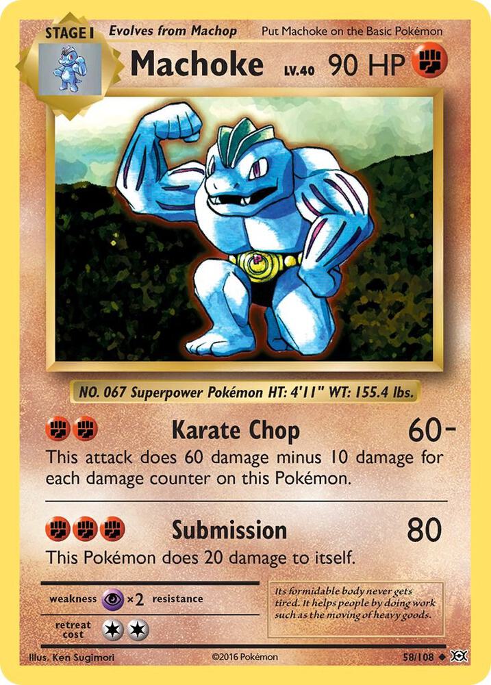 Machoke 58/108 card from XY - Evolutions