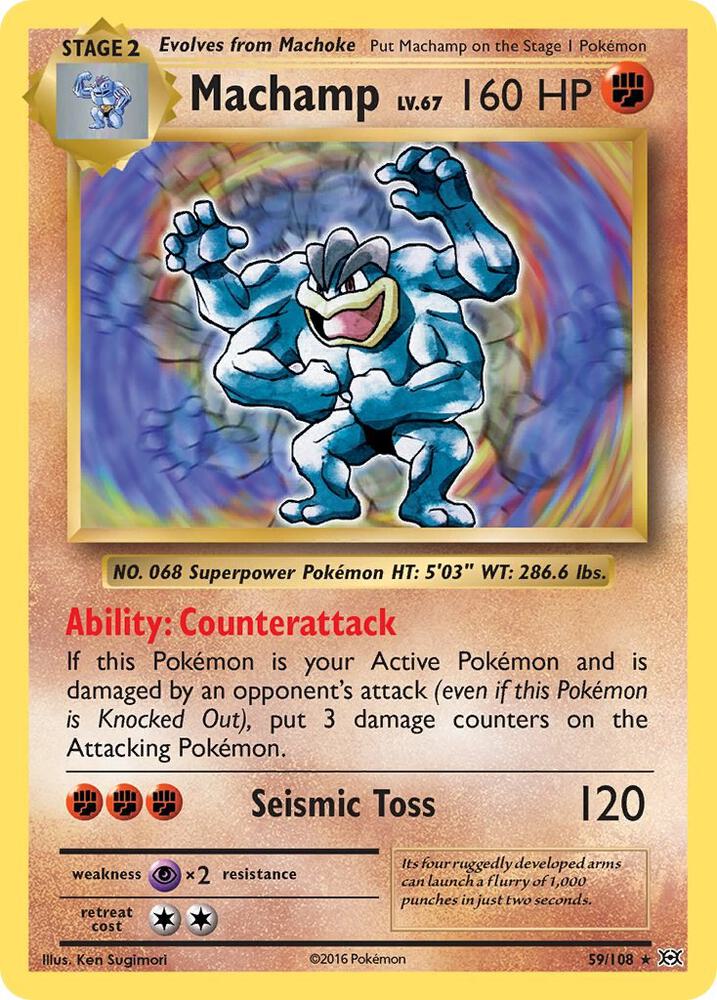 Machamp 59/108 card from XY - Evolutions