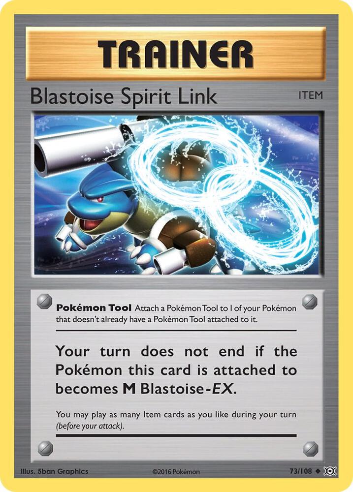 Blastoise Spirit Link 73/108 card from XY - Evolutions