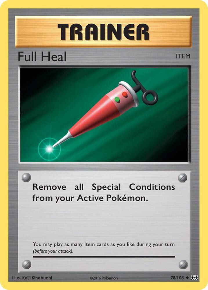 Full Heal 78/108 card from XY - Evolutions