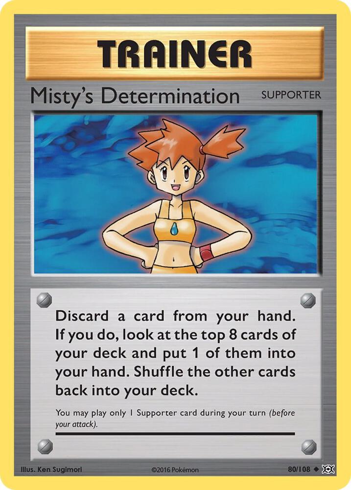 Misty's Determination 80/108 card from XY - Evolutions