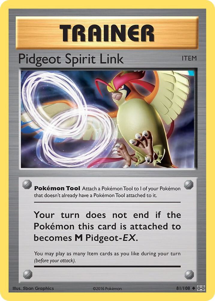 Pidgeot Spirit Link 81/108 card from XY - Evolutions