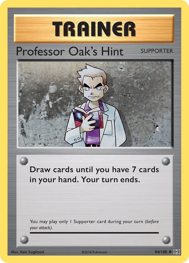 Professor Oak's Hint 84/108 card from XY - Evolutions