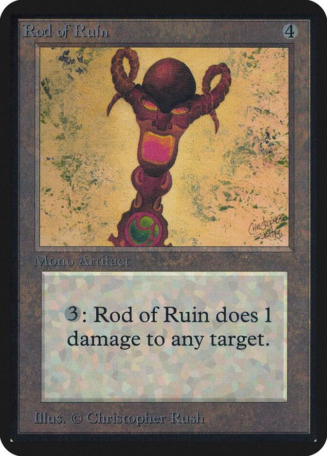 Rod of Ruin card from Alpha Edition