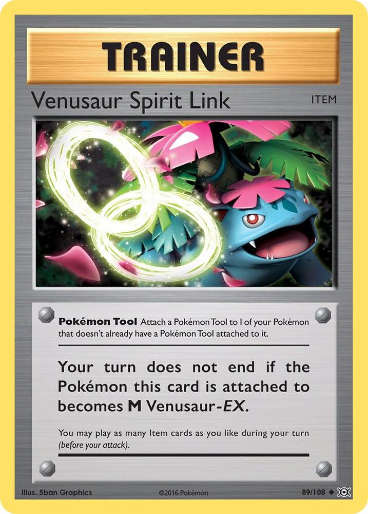 Venusaur Spirit Link 89/108 card from XY - Evolutions