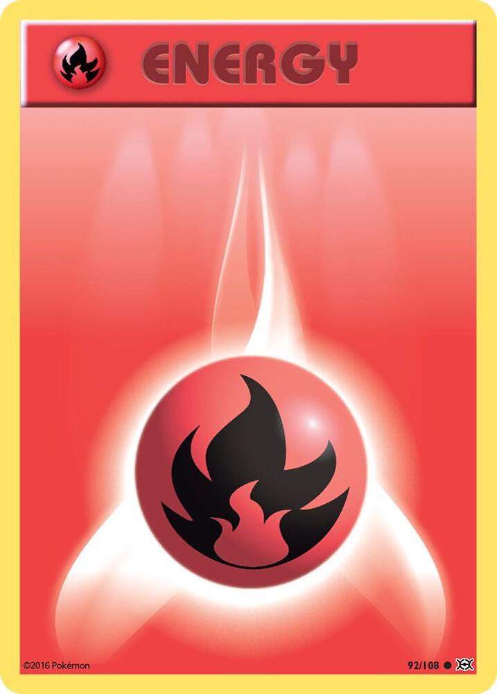 Fire Energy 92/108 card from XY - Evolutions