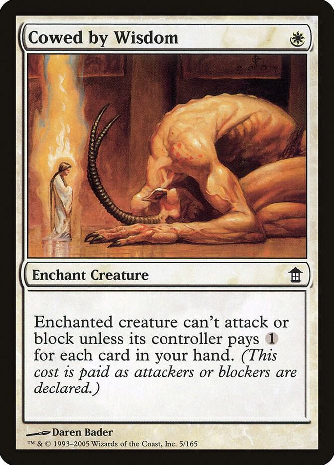 Cowed by Wisdom 5 card from Saviors of Kamigawa