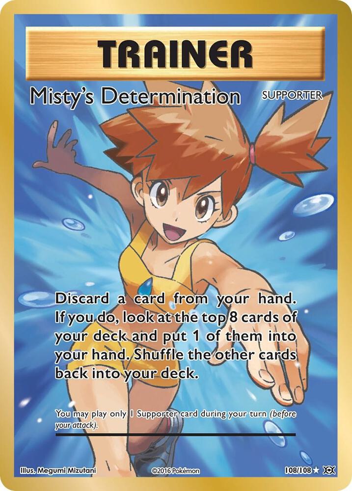 Misty's Determination (Full Art) 108/108 card from XY - Evolutions