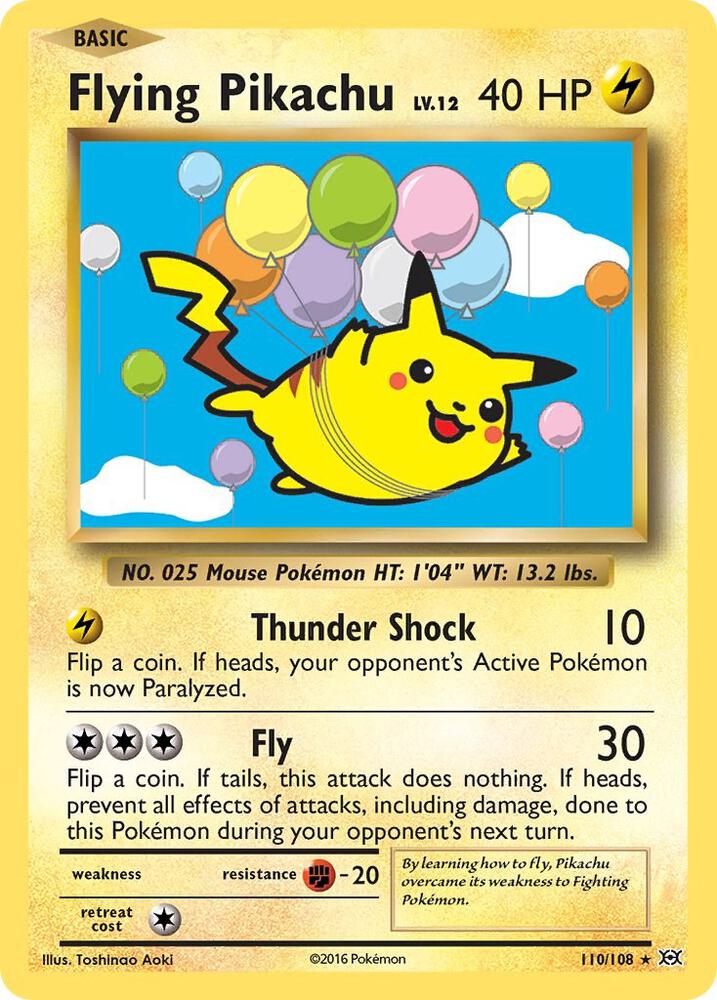 Flying Pikachu 110/108 card from XY - Evolutions