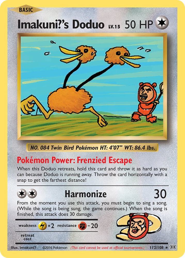 Imakuni?'s Doduo 112/108 card from XY - Evolutions