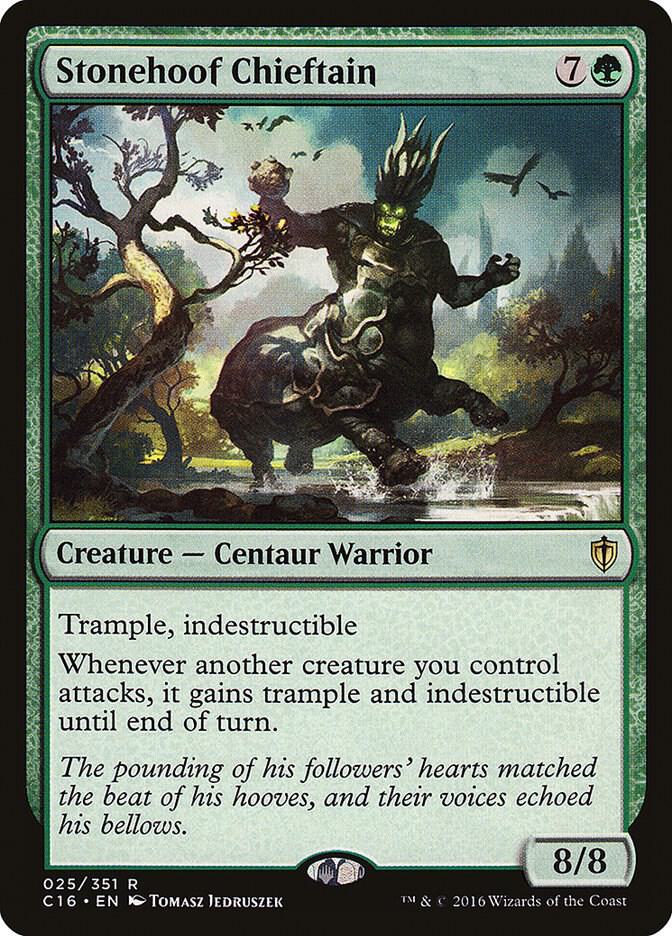 Stonehoof Chieftain 25 card from Commander 2016