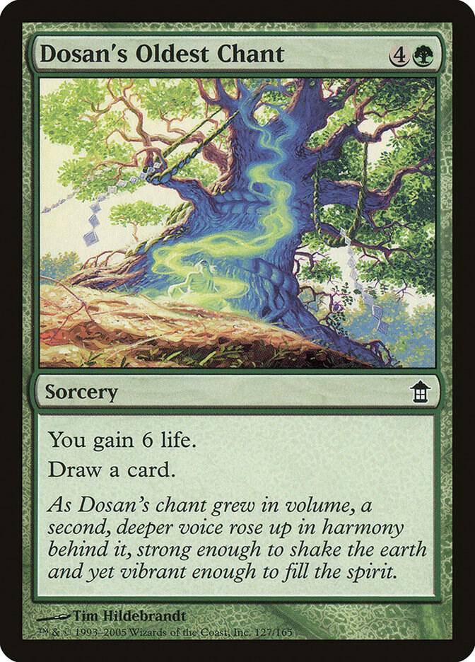 Dosan's Oldest Chant 127 card from Saviors of Kamigawa