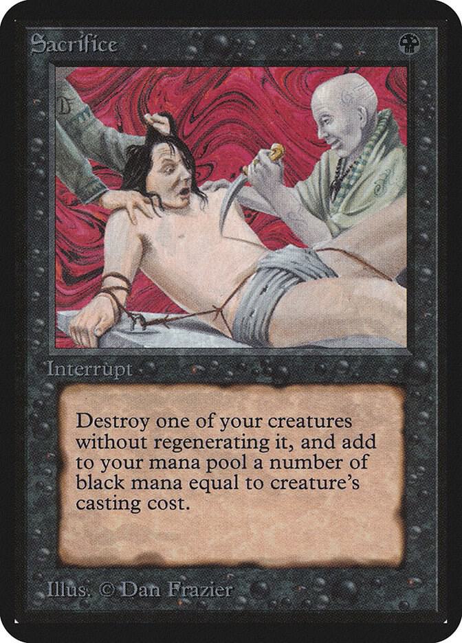 Sacrifice card from Alpha Edition