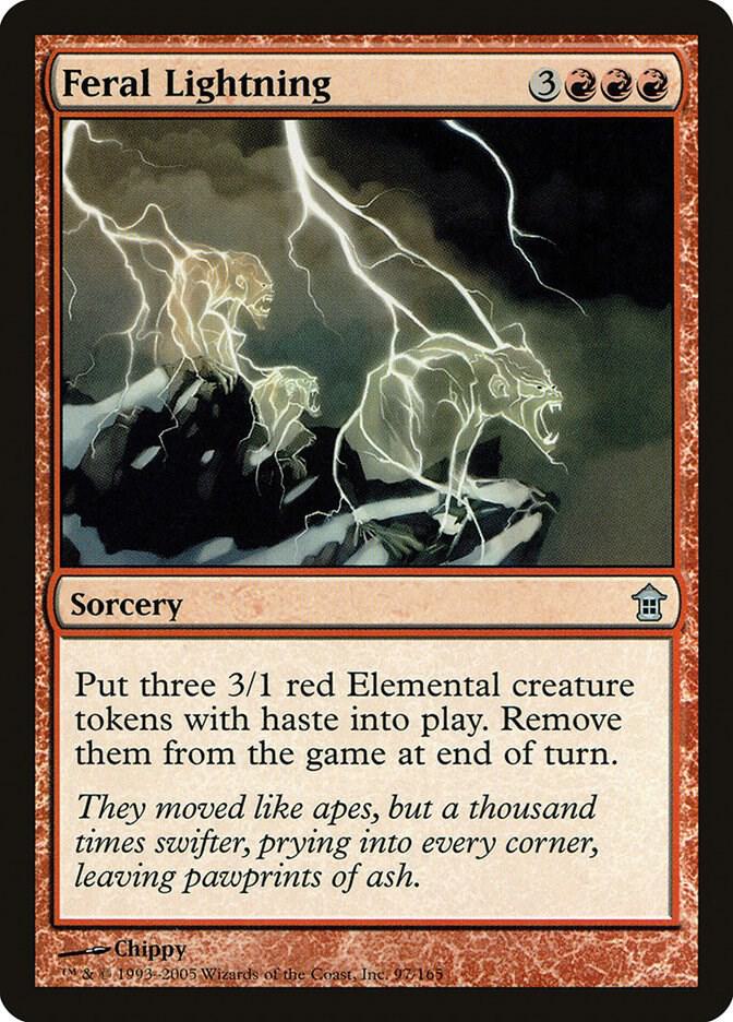 Feral Lightning 97 card from Saviors of Kamigawa