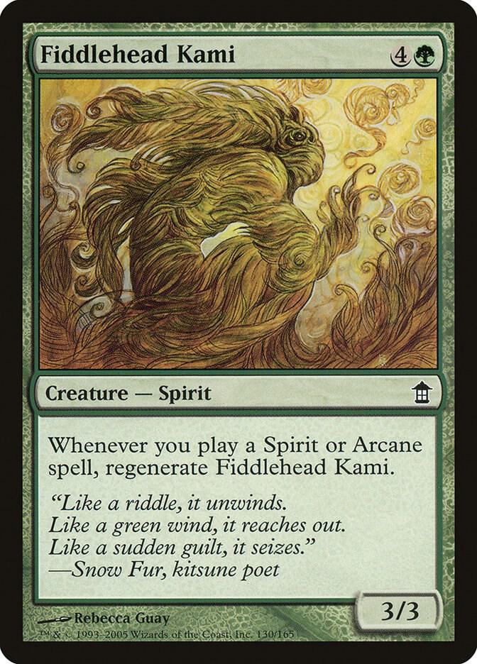 Fiddlehead Kami 130 card from Saviors of Kamigawa