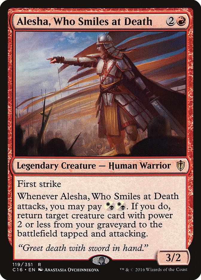 Alesha, Who Smiles at Death 119 card from Commander 2016