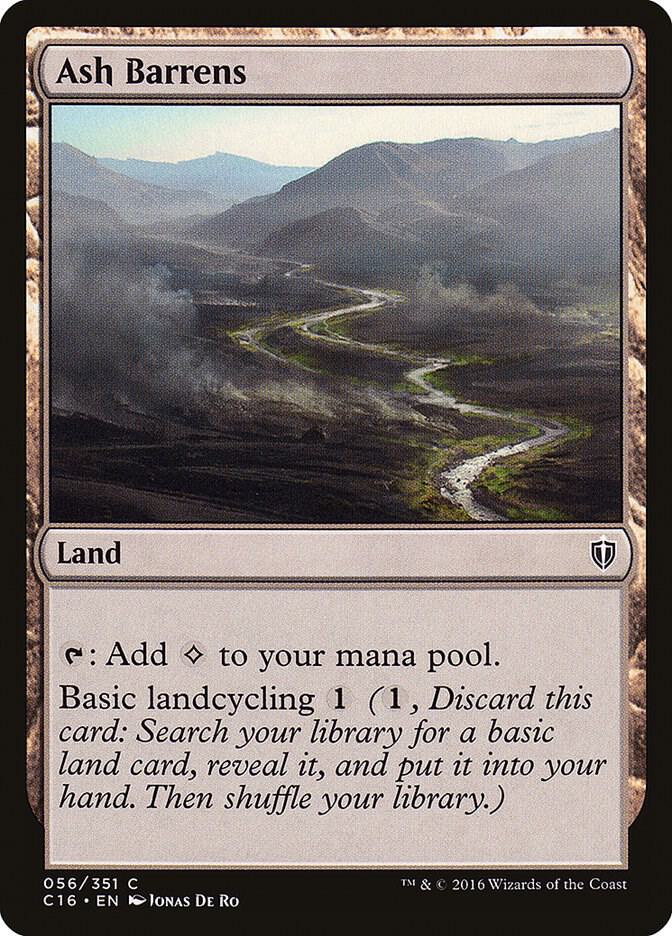 Ash Barrens 56 card from Commander 2016