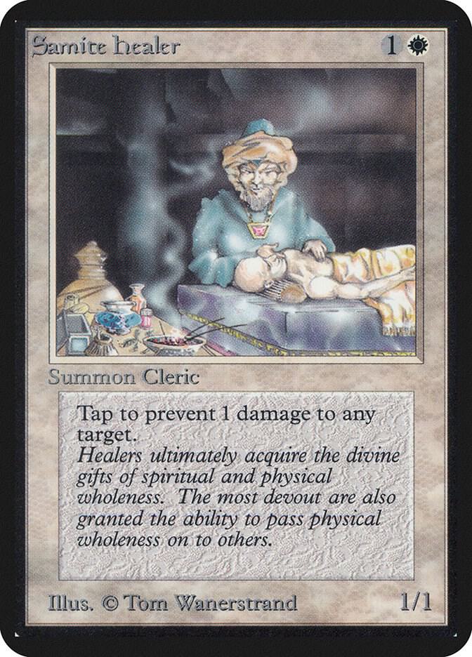 Samite Healer card from Alpha Edition