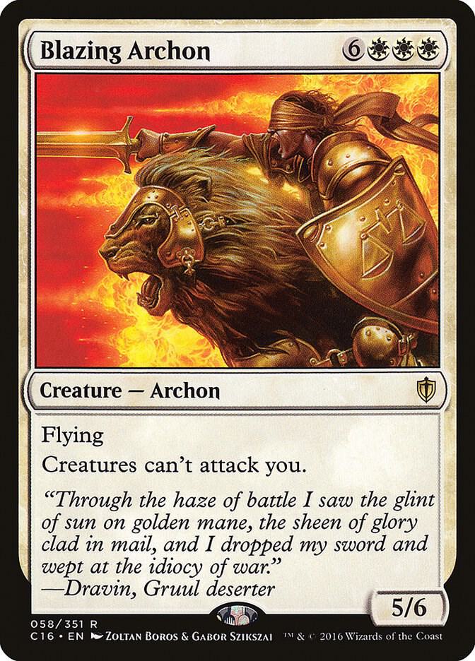 Blazing Archon 58 card from Commander 2016