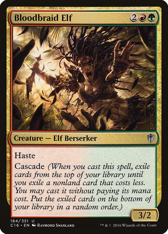Bloodbraid Elf 184 card from Commander 2016