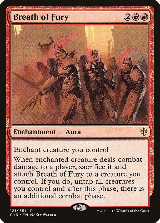 Breath of Fury 121 card from Commander 2016
