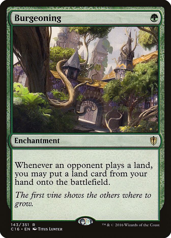 Burgeoning 143 card from Commander 2016