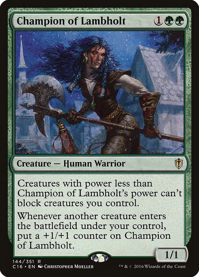 Champion of Lambholt 144 card from Commander 2016