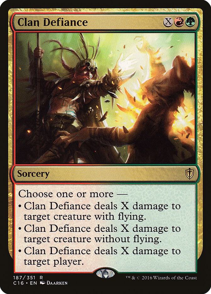 Clan Defiance 187 card from Commander 2016
