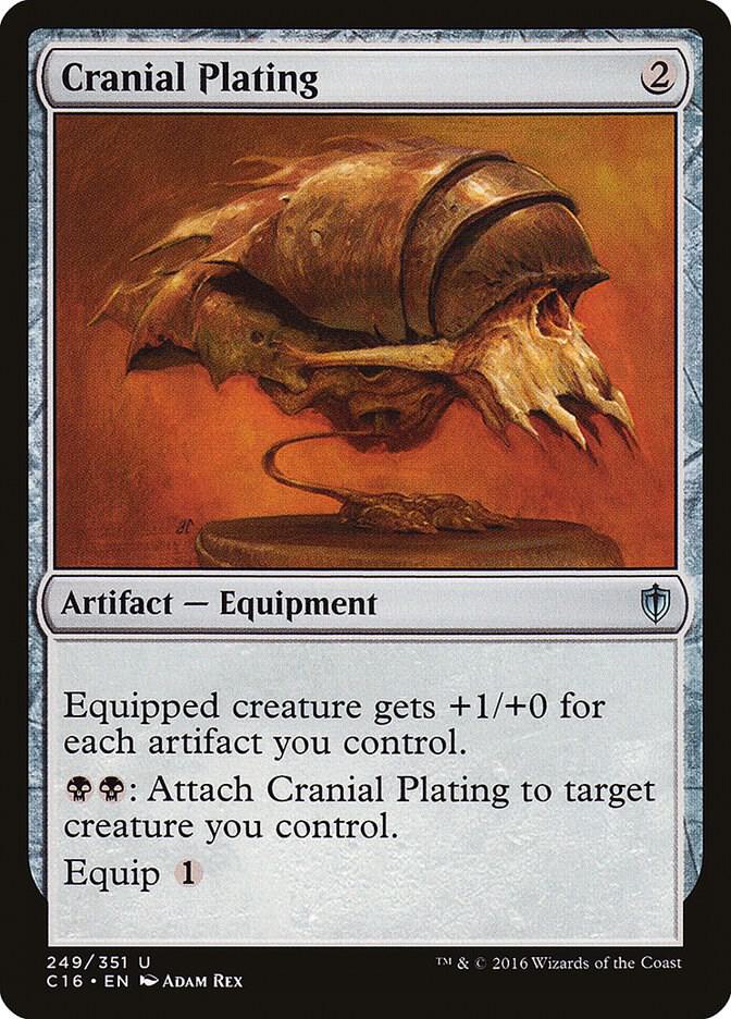 Cranial Plating 249 card from Commander 2016