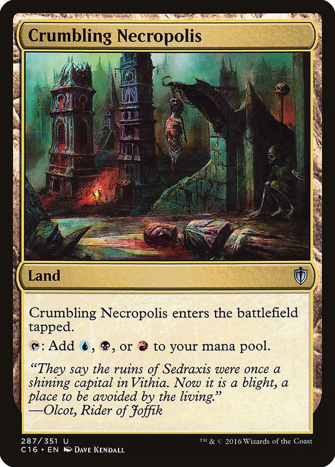 Crumbling Necropolis 287 card from Commander 2016